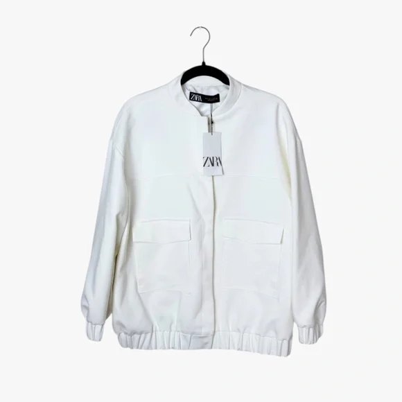 Zara Size Large White Jacket (A) - Picture 1 of 6